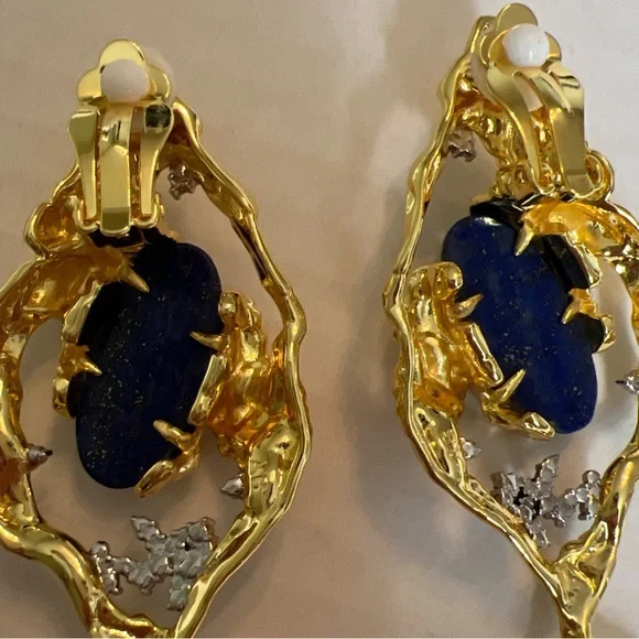 ALEXIS BITTAR Brut Mosaic Clip Earring 14K Gold Plated NWT - Picture 10 of 13